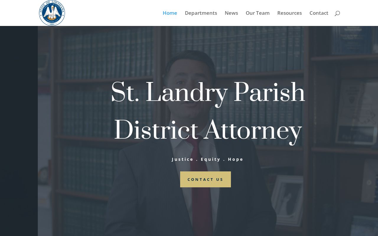 St. Landry Parish district attorney divisions page relevant to city court warrant records
