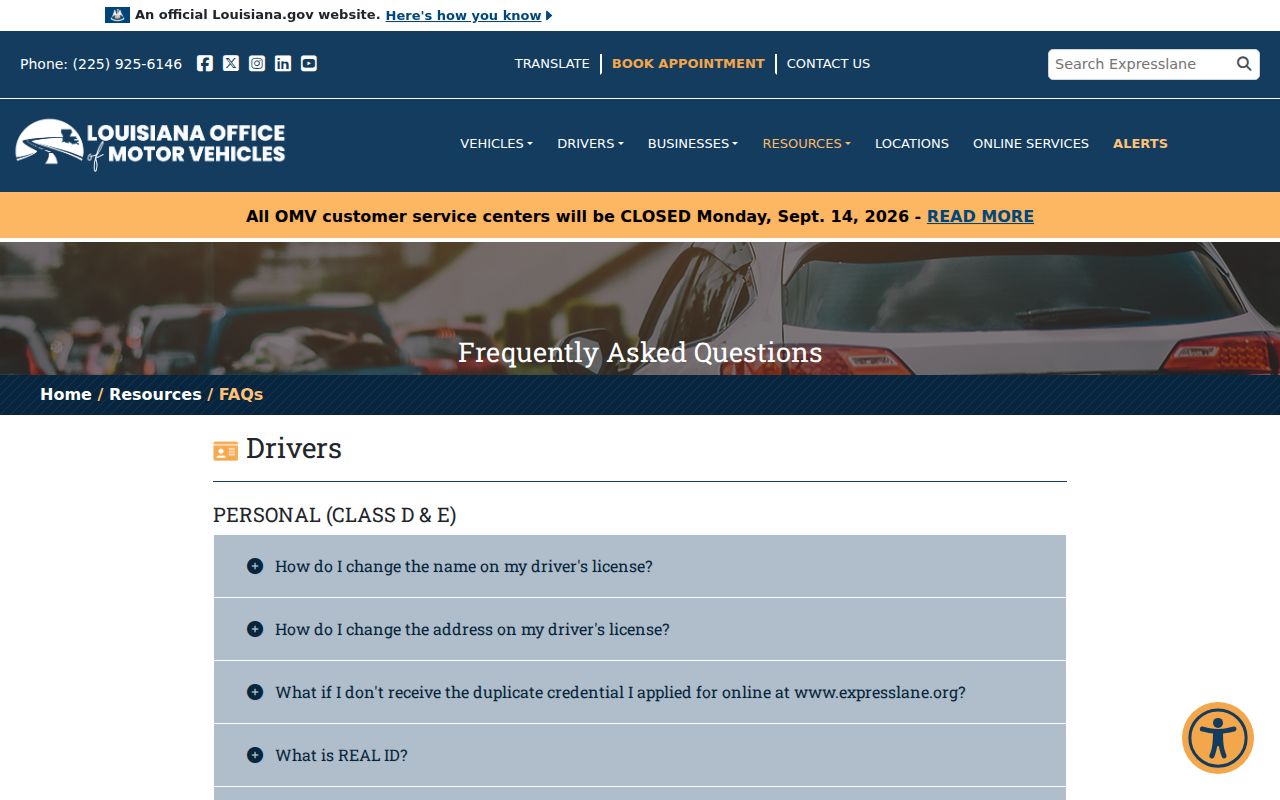 Louisiana motor vehicle FAQ on failure-to-appear and court compliance for St. Landry Parish traffic warrants